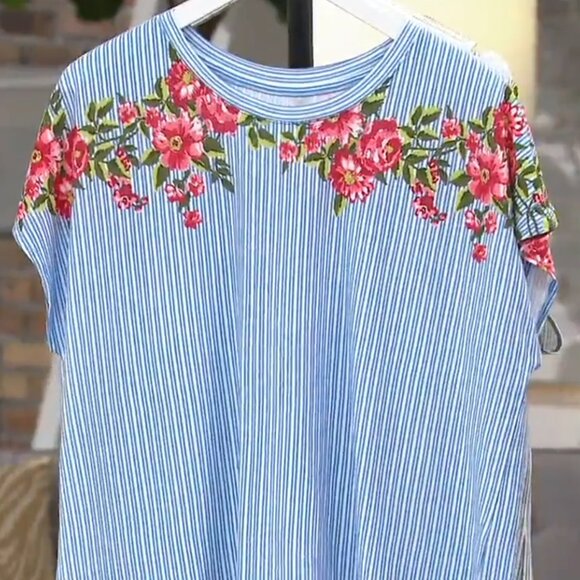 NEW 1X Cuddl Duds Cotton Touch Dolman Tunic & Gaucho Pant Set with pockets (QVC) - Picture 5 of 10